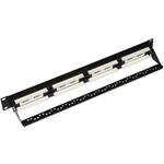 PANNELLO PATCH 19"  24 PORTE  RJ45 PER RETI CAT. 5E LINK NERO