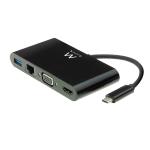 HUB USB TIPO-C VGA + PORTA LAN GIGABIT + USB A 3.2 + HDMI 4K EWENT