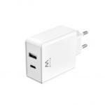 CARICATORE DA MURO USB TIPO C FAST CHARGER 45WATT BIANCO EWENT