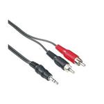 CAVO AUDIO 15MT JACK X 2 RCA M CON CONNETTORE DI ALIMENTAZIONE