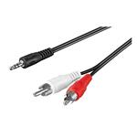 CAVO AUDIO STEREO 1.5MT 2 RCA MASCHIO NERO