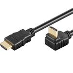 CAVO VIDEO HDMI HDMI 2MT CON UNA PRESA ANGOLARE NERO