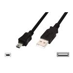 CAVO USB 2 MINI USB 1MT DIGITUS NERO