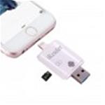 LETTORE DI MEMORY CARD UNIVERSALE IOS-ANDROID.PC USB 3.0 OTG PER iPhone 6S/6S/5S/5C/IPad Air 2, iPad Mini 2, iPad Mini 3, iPad Mini 4, iPad 
