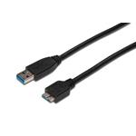 CAVO USB 3 MICRO 0.25MT DIGITUS NERO