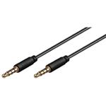 CAVO AUDIO STEREO JACK 4 POLI M/M 3MT EWENT NERO