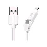 CAVO DATI/RICARICA USB LIGHTNING/MICRO BIANCO