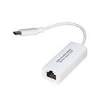 ADATTATORE USB TIPO C MASCHIO - CONNETTORE RJ45 FEMMINA PER RETI BIANCO