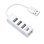 HUB USB 2 MINI 4 PORTE EWENT EW1122 BIANCO