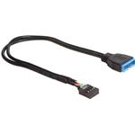 CAVO USB 2.0 9 PIN FEMMINA - USB 3.0 19 PIN MASCHIO CM 30 NERO