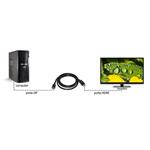 CAVO VIDEO DISPLAY PORT 1.2 4K 1MT CONTATTI DORATI LINK NERO 