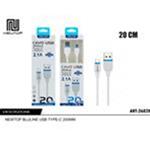 CAVO DATI/RICARICA USB TIPO C 2CM 2.1A BIANCO CU09 NEWTOP