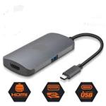 ADATTATORE USB TIPO C MASCHIO - MULTIPORTA USB HDMI USB TIPO C FEMMINA RDL4877 REDLINE