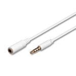 CAVO PROLUNGA AUDIO JACK M/F 4 POLI 1MT BIANCO