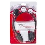 CUFFIA CON MICROFONO USB LINK NERA