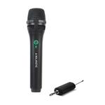 MICROFONO WIRELESS UHF CON RICEVITORE RICARICABILE MAJESTIC NERO