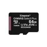 KINGSTON MICRO SDHC 64GB CLASS 10 UHS-I CANVAS SELECT PLUS 100MB/S