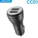 TRAVEL AUTO USB 2.4A 2  PORTE USB NERO CC01 NEWTOP