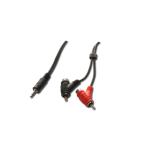 SDOPPIATORE AUDIO 2XRCA/ JACK 3.5mm BYPASS GOOBAY NERO