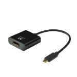 ADATTATORE  USB TIPO C  A DISPLAYPORT FEMMINA EWENT NERO