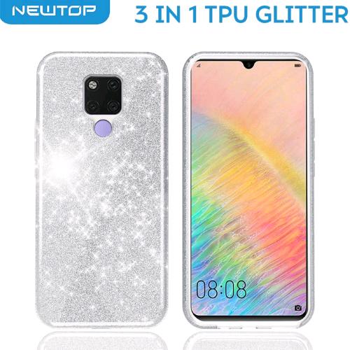 3 IN 1 PC TPU GLITTER COVER APPLE IPHONE 11 PRO (APPLE - Iphone 11 Pro - Argento)