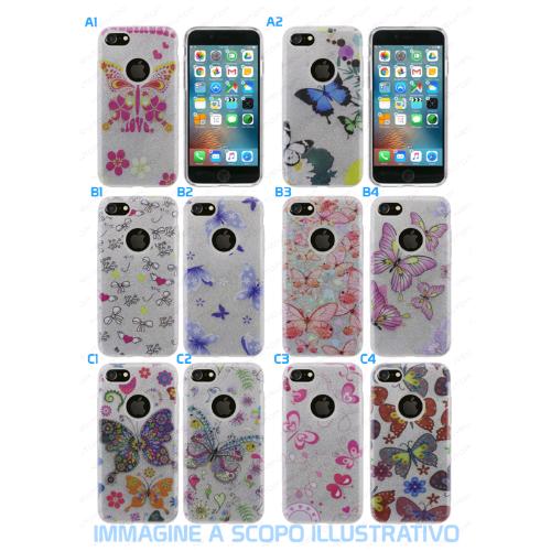 3 IN 1 PC TPU GLITTER MIX BUTTERFLY COVER APPLE IPHONE X (APPLE - Iphone X - Mix batterfly)