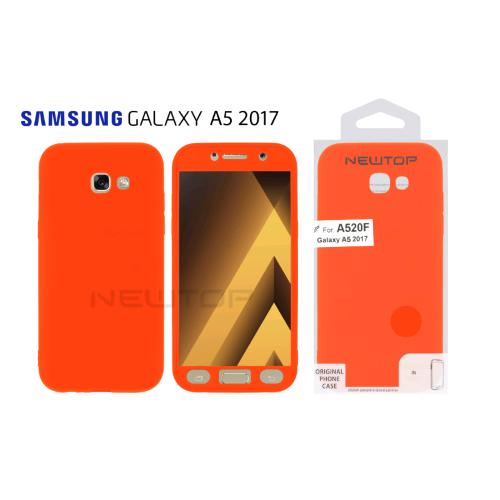 360 2 IN 1 TPU SOFT COVER SAMSUNG GALAXY A5 2017 (SAMSUNG - Galaxy A5 2017 - Arancione)