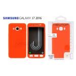 360 2 IN 1 TPU SOFT COVER SAMSUNG GALAXY J7 2016 (SAMSUNG - Galaxy J7 2016 - Arancione)