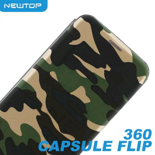360 CAPSULE FLIP CASE COVER HUAWEI Y7 2018 (HUAWEI - Y7 2018 Nova Lite + 2018 - Verde camuflage)