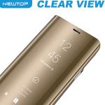 CLEAR VIEW COVER HUAWEI Y6 2018 (HUAWEI - Y6 2018 - Oro cromato)