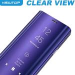 CLEAR VIEW COVER SAMSUNG GALAXY A40 (SAMSUNG - Galaxy A40 - Blu cromato)