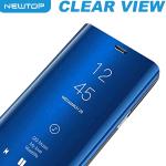 CLEAR VIEW COVER SAMSUNG GALAXY A6+ (SAMSUNG - Galaxy A6+ 2018 - Azzurro cromato)