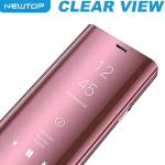 CLEAR VIEW COVER SAMSUNG GALAXY A8 2018 (SAMSUNG - Galaxy A8 2018 - Rosa cromato)