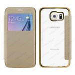 ELETRIC FLIP VIEW TPU CASE COVER SAMSUNG GALAXY S6 (SAMSUNG - Galaxy S6 - Oro cromato)