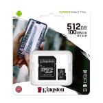 KINGSTON MEM. CARD SDCS2-MICRO 512GB CANVAS SELECT PLUS SDCS2/512GB (Kingston Micro SD Canvas Select Plus - 512GB)