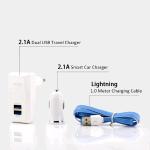 NEWTOP 3 IN1 POWER ADAPTER 2A LIGHTNING 5G-5S