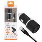 NEWTOP CC02 ALUMINIUM CAR FASTCHARGER 3.0A 1USB CON CAVO MICRO USB