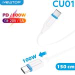 NEWTOP CU01 CAVO 150CM TYPE-C/TYPE-C MAX 20V/5A