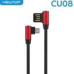 NEWTOP CU08 ANGULAR CAVO 100CM USB/MICRO USB (Micro usb - V8 -i9500 100cm - Rosso)