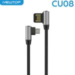 NEWTOP CU08 ANGULAR CAVO 100CM USB/MICRO USB (Micro usb - V8 -i9500 100cm - Argento)