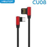 NEWTOP CU08 ANGULAR CAVO 100CM USB/TYPE-C (Type-C 100cm - Rosso)