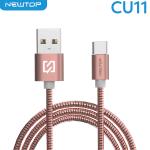 NEWTOP CU11 STEEL CAVO 100CM USB/TYPE-C (Type-C 100cm - Rosa cromato)