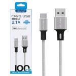 NEWTOP CU16 CORD ALUMINIUM CAVO 100CM USB/MICRO USB (Micro usb - V8 -i9500 - Oro)