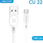 NEWTOP CU22 CAVO DI RICARICA E SINCRONIZZAZIONE 2.4A 100CM MICRO USB (Micro usb - V8 -i9500 - Bianco - 100cm)