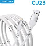 NEWTOP CU23 CAVO 120CM CON CALAMITE AUTO AVVOLGENTE USB/LIGHTNING