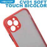 NEWTOP CV01 SOFT TOUCH BICOLOR COVER APPLE IPHONE 12 (APPLE - Iphone 12 - Rosso)