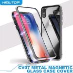 NEWTOP CV07 METAL MAGNETIC GLASS CASE COVER APPLE IPHONE 6 - 6S PLUS (APPLE - Iphone 6 - 6S Plus - Argento)