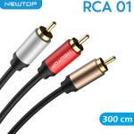 NEWTOP RCA01 CAVO COASSIALE RCA AUDIO E VIDEO M/M 300CM