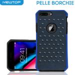 PELLE BORCHIE CASE COVER IPHONE 6 - 6S (APPLE - Iphone 6 - 6S - Blu)