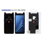 SMILE CAT CASE COVER SAMSUNG GALAXY A8 2018 (SAMSUNG - Galaxy A8 2018 - Nero)